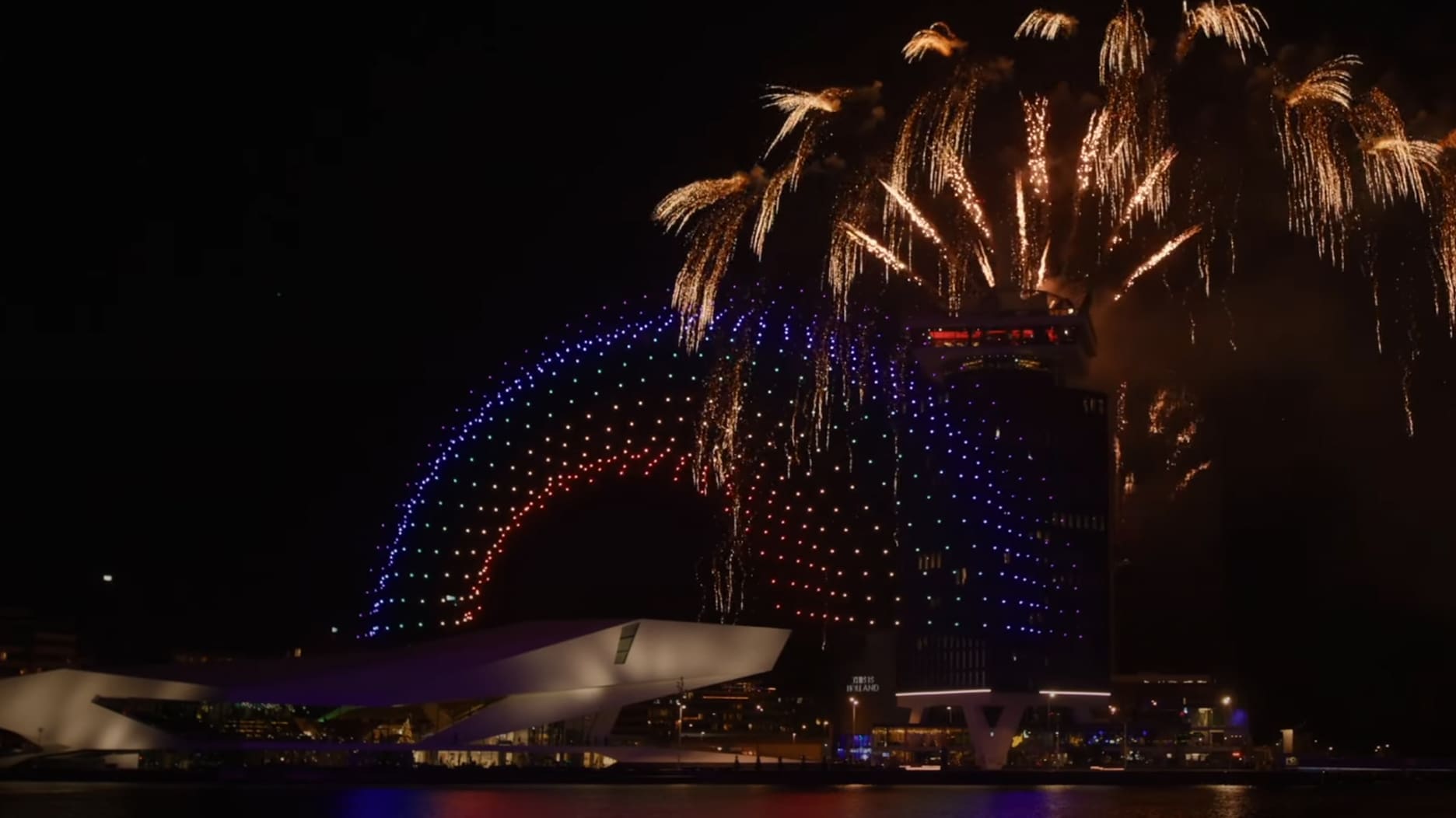 City of Amsterdam Rings in New Year with Spectacular Firework and Drone Display