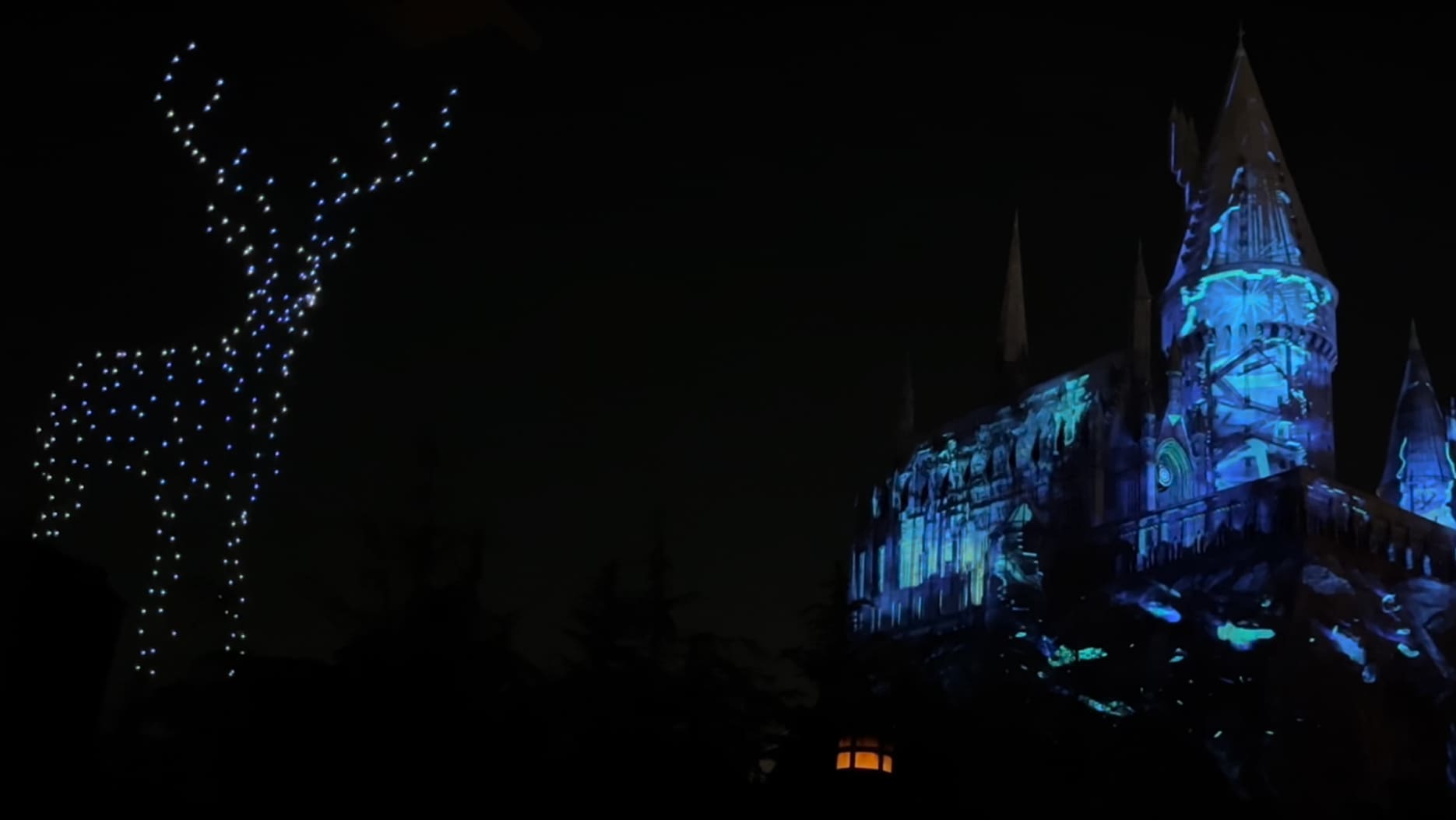 Universal Flies Drone Sky Story as part of Dark Arts Installation